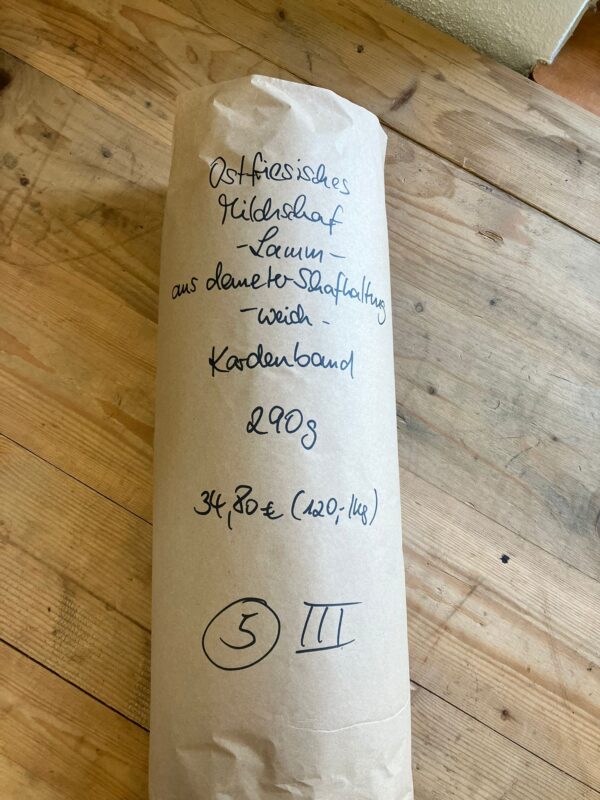 Kardenband Ostfriesisches Milchschaf Lamm aus demeter Schafhaltung. Weich.   5/III – Bild 2