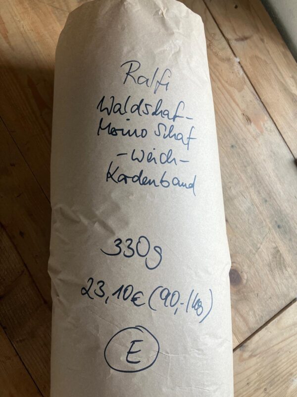Kardenband Ralfi Waldschaf-Merino-Schaf. Weich. Weiß.   E – Bild 2