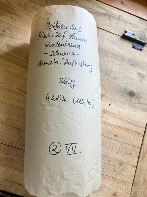 Kardenband Ostfriesisches Milchschaf Lamm Schwarz Demeter Schafhaltung   2 VII – Bild 2