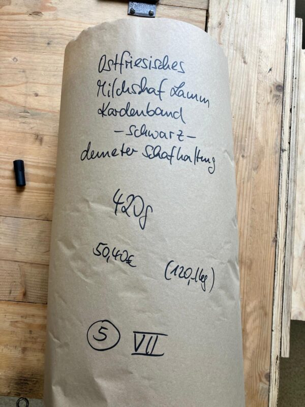 Kardenband Ostfriesisches Milchschaf Lamm Schwarz Demeter Schafhaltung   5 VII – Bild 2
