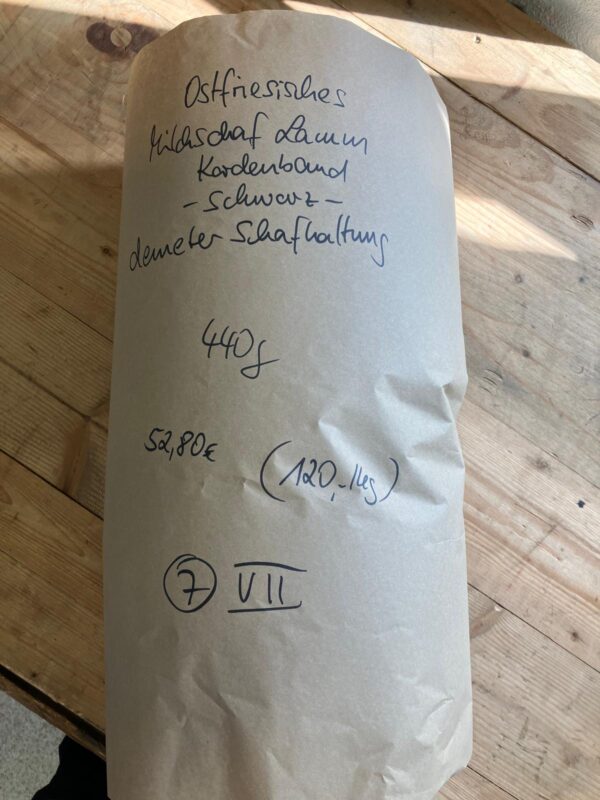 Kardenband Ostfriesisches Milchschaf Lamm Schwarz Demeter Schafhaltung   7 VII – Bild 2