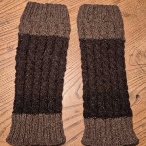 Beinstulpen Braun gezopft