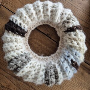 Adventskranz Dochtgarn bunt 30 cm